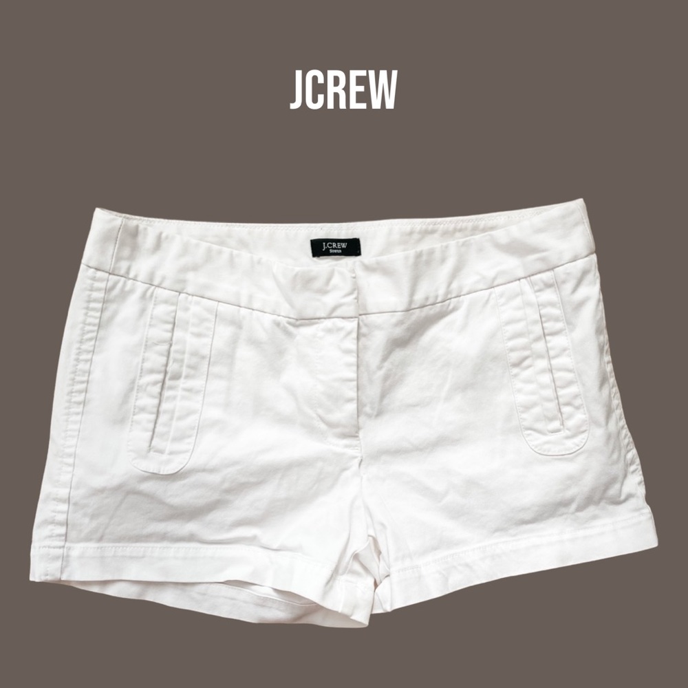 white JCrew jean shorts